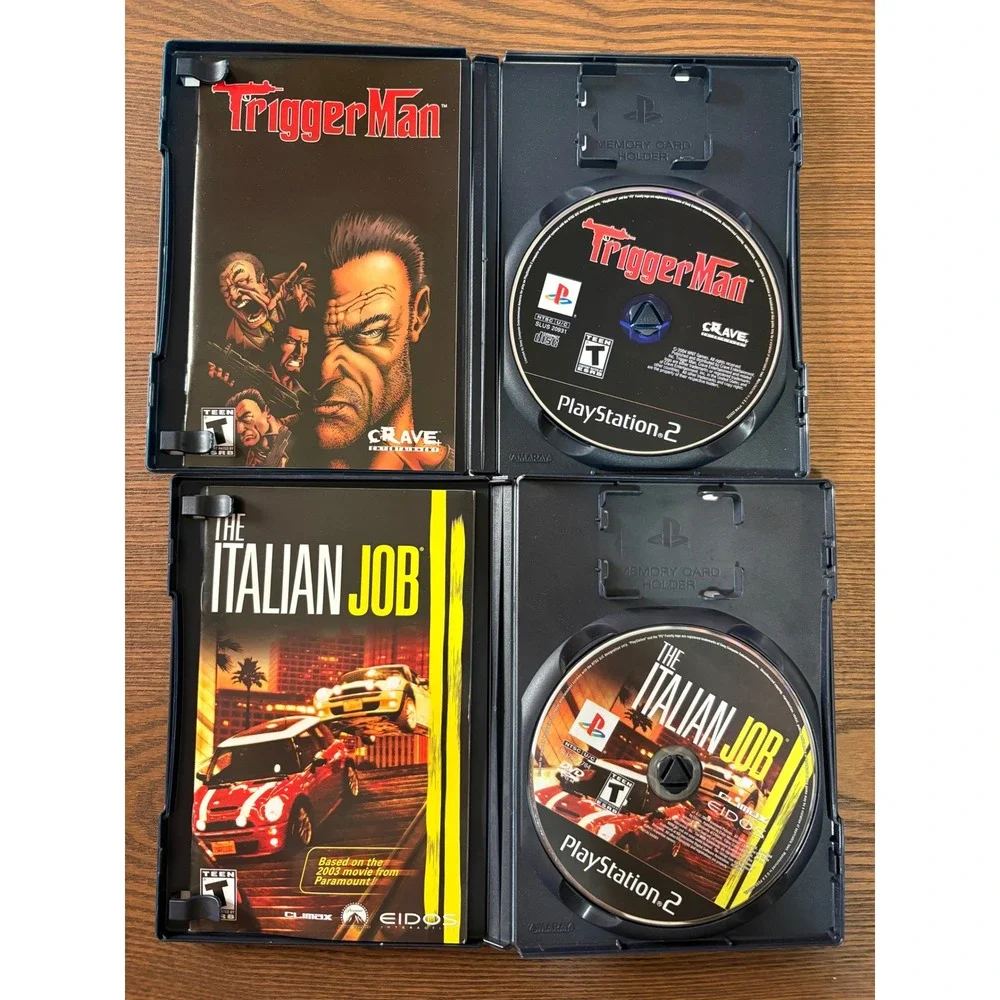 Sony PlayStation 2 Video Game Bundle PS2‎ NTSC Good Ghost Recon Italian Job 4-k